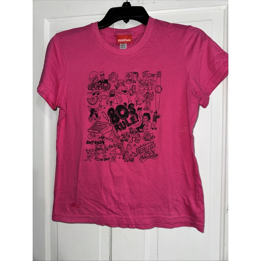 80's Rule Hot Pink Tshirt Fanclub Shirt By American Apparel Nostalgia Tshirt!